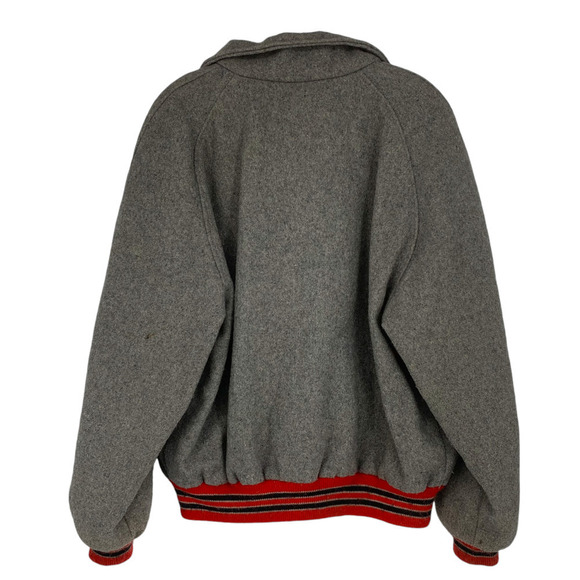 Vintage Trophy Jackets Sz XL Gray & Red Letterman's Varisty Jacket "M" USA Made - Picture 9 of 9